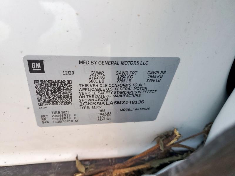2021 GMC ACADIA SLE 1GKKNKLA6MZ148136