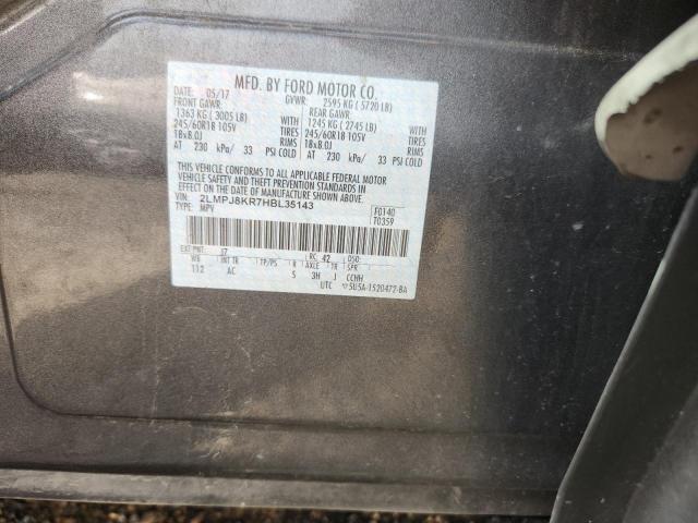 2017 LINCOLN MKX SELECT 2LMPJ8KR7HBL35143