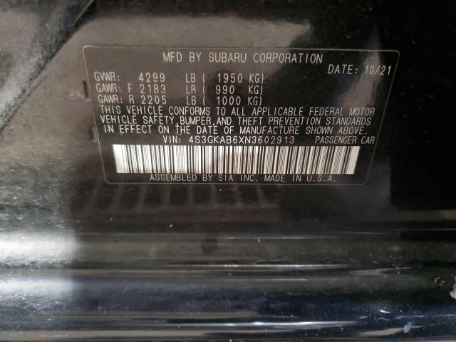 2022 SUBARU IMPREZA 4S3GKAB6XN3602913