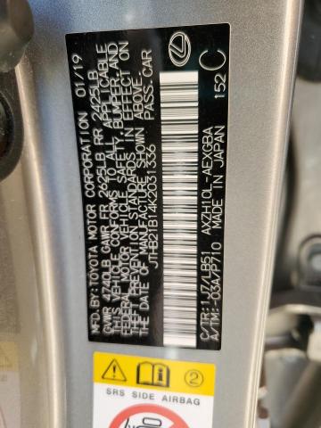 2019 LEXUS ES 300H - JTHB21B14K2031336