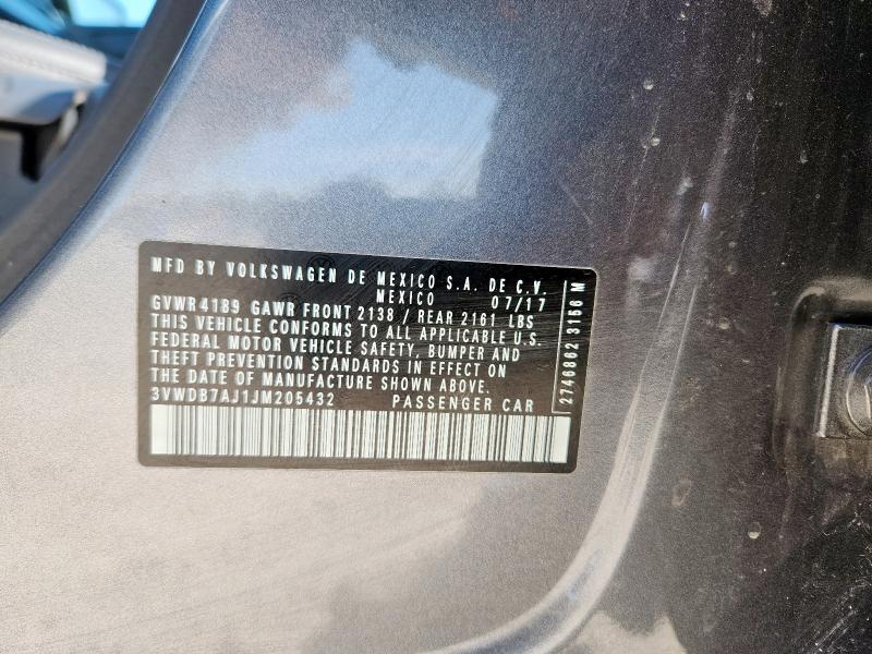 2018 VOLKSWAGEN JETTA SE 3VWDB7AJ1JM205432