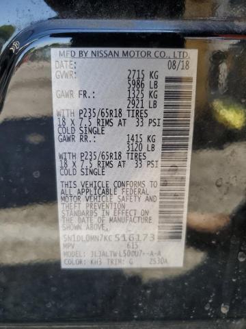 2019 INFINITI QX60 LUXE 5N1DL0MN7KC516173