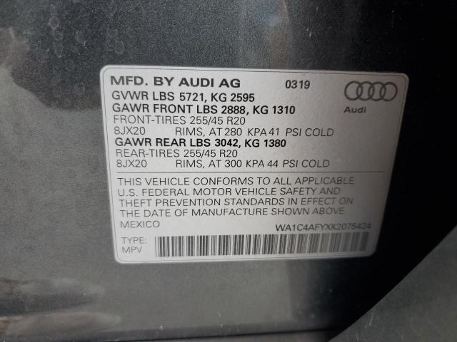 2019 AUDI SQ5 PRESTI WA1C4AFYXK2075424