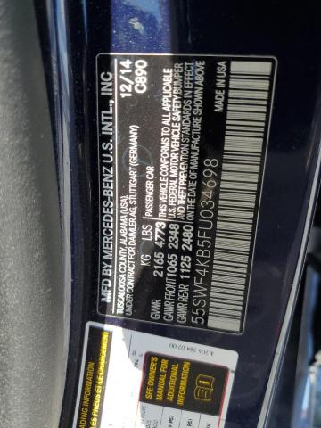 2015 MERCEDES-BENZ C 300 4MAT 55SWF4KB5FU034698