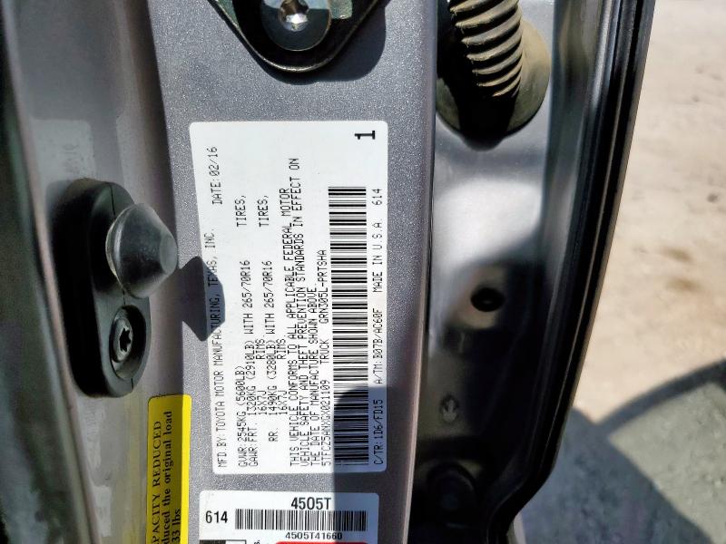 2016 TOYOTA TACOMA DOU 5TFCZ5ANXGX021109