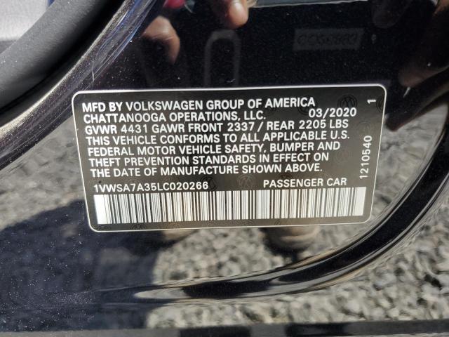 2020 VOLKSWAGEN PASSAT SE 1VWSA7A35LC020266