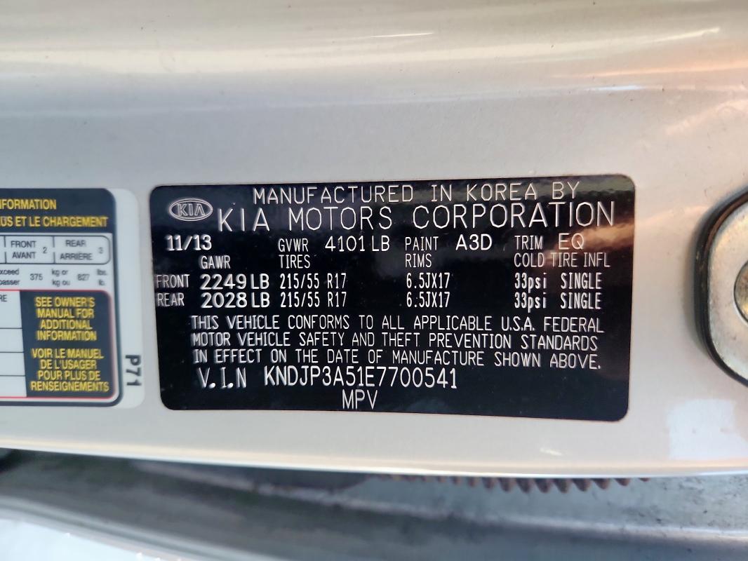 2014 KIA SOUL + - KNDJP3A51E7700541