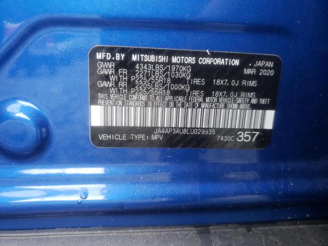 2020 MITSUBISHI OUTLANDER JA4AP3AU8LU029935