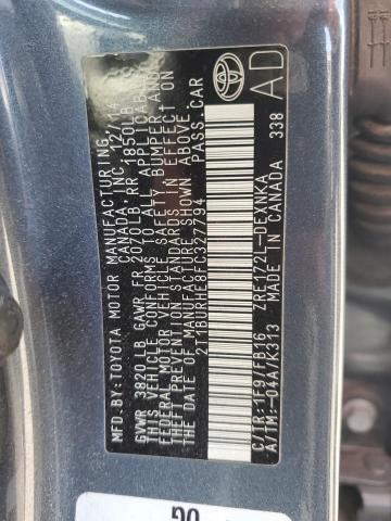 2015 TOYOTA COROLLA L 2T1BURHE8FC327794