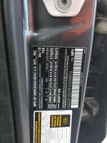 2015 MERCEDES-BENZ GL 350 BLU - 4JGDF2EE9FA608856