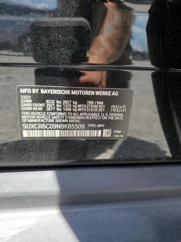 2022 BMW X5 XDRIVE40I 5UXCR6C09N9K85509