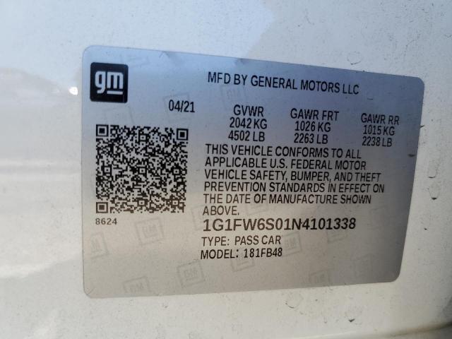 2022 CHEVROLET BOLT EV 1L 1G1FW6S01N4101338