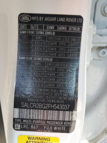 2015 LAND ROVER DISCOVERY SALCR2BG2FH543037