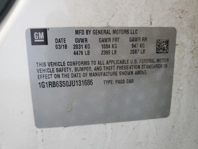 2018 CHEVROLET VOLT PREMI 1G1RB6S50JU131686