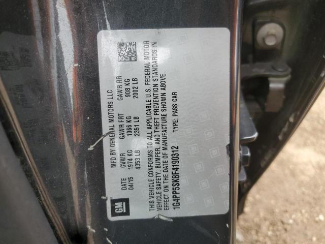 2015 BUICK VERANO 1G4PP5SK8F4190312