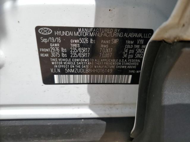 2017 HYUNDAI SANTA FE S - 5NMZUDLB8HH016149