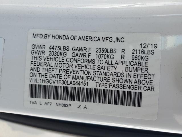 2020 HONDA ACCORD SPO 1HGCV1F30LA044151