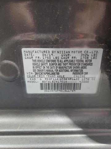 2019 NISSAN VERSA S - 3N1CN7AP9KL866789