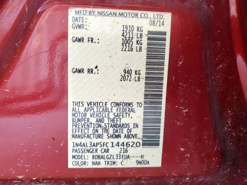 2015 NISSAN ALTIMA 2.5 - 1N4AL3AP5FC144620