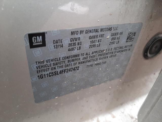 2015 CHEVROLET MALIBU 1LT 1G11C5SL4FF247472