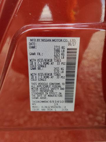 2017 NISSAN PATHFINDER - 5N1DR2MM0HC693450