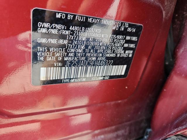 2015 SUBARU FORESTER 2 JF2SJADC9FH446322