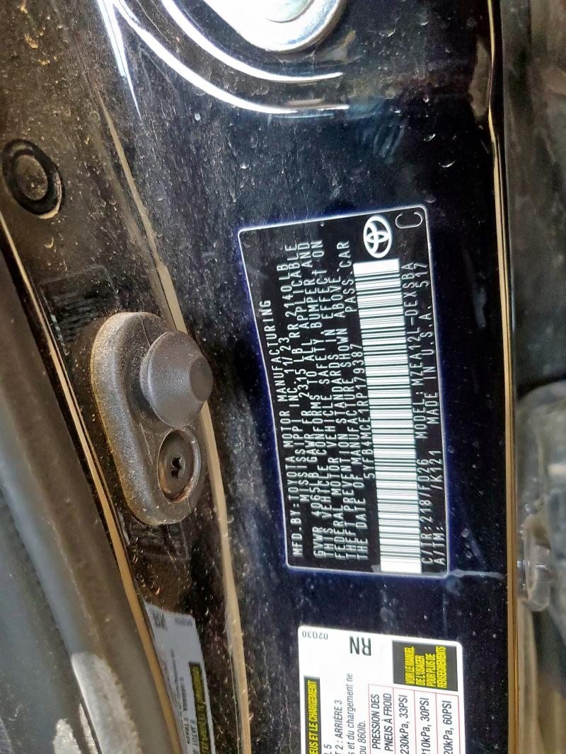 2024 TOYOTA COROLLA NI 5YFB4MCE1RP179387