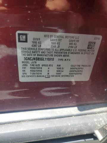 2016 CHEVROLET TRAX LS 3GNCJNSB5GL116918