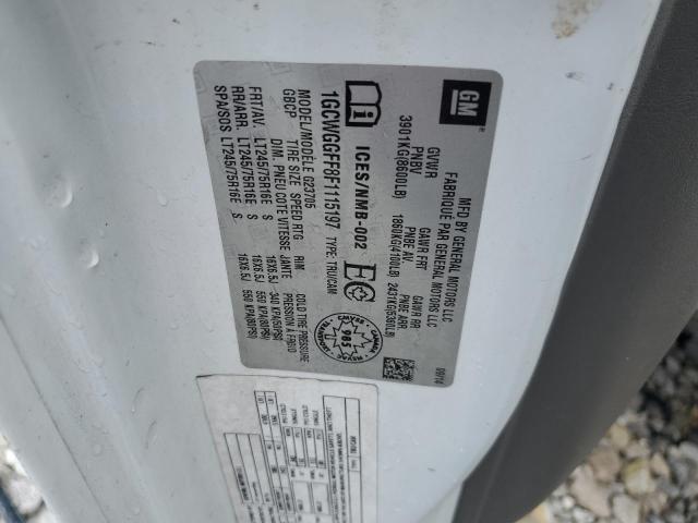 2015 CHEVROLET EXPRESS G2 - 1GCWGGFF8F1115197