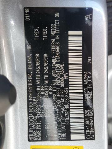 2018 TOYOTA HIGHLANDER 5TDJZRFH8JS534454