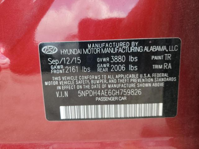 2016 HYUNDAI ELANTRA SE - 5NPDH4AE6GH759826
