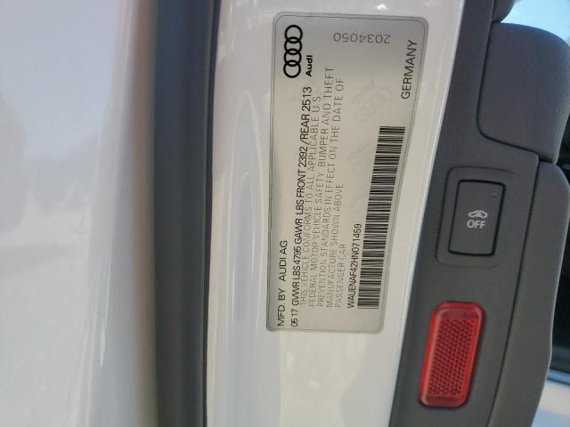2017 AUDI A4 PREMIUM WAUENAF42HN071459