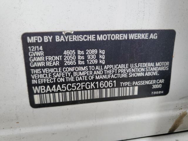 2015 BMW 428 I GRAN COUPE WBA4A5C52FGK16061