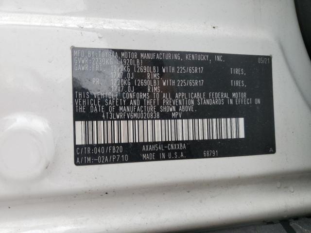2021 TOYOTA RAV4 LE - 4T3LWRFV6MU020838