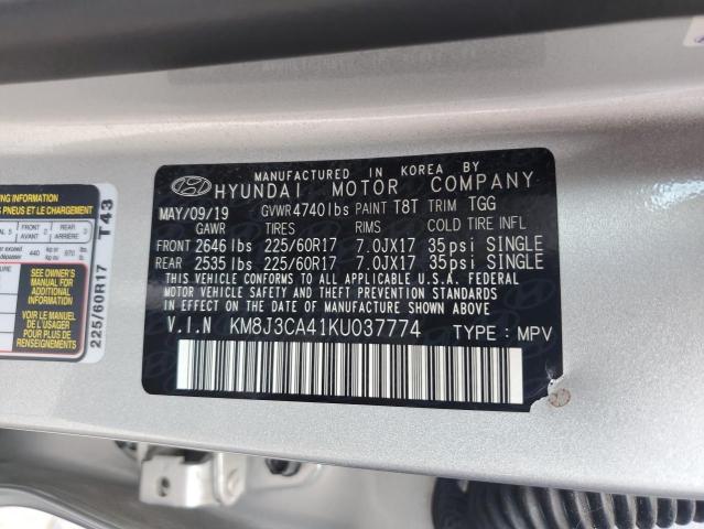 2019 HYUNDAI TUCSON LIM KM8J3CA41KU037774