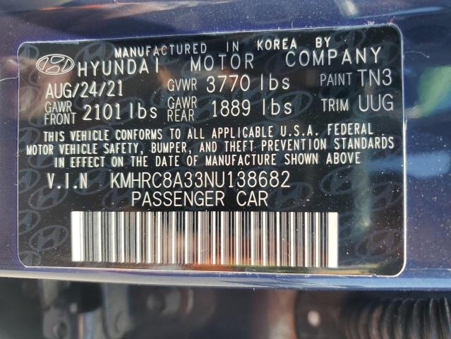 2022 HYUNDAI VENUE SEL - KMHRC8A33NU138682