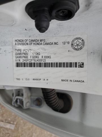 2020 HONDA CIVIC EX 2HGFC2F76LH008123