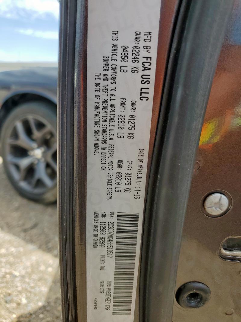 2017 DODGE CHALLENGER SXT 2C3CDZAG4HH519517