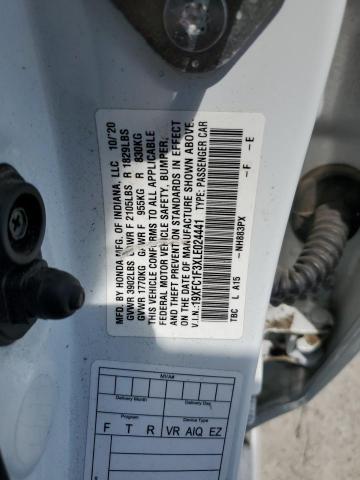 2020 HONDA CIVIC EX 19XFC1F3XLE024441