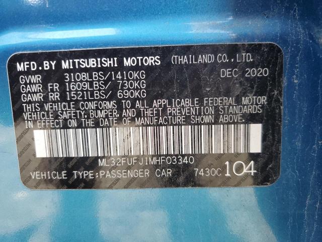 2021 MITSUBISHI MIRAGE G4 ML32FUFJ1MHF03340