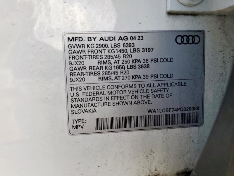 2023 AUDI Q7 PREMIUM WA1LCBF74PD020088