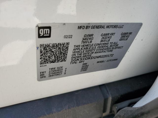2022 GMC YUKON XL C 1GKS1GKD1NR220172