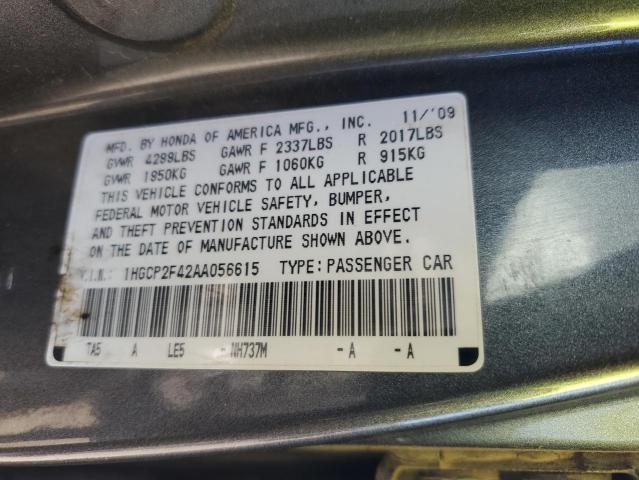2010 HONDA ACCORD LXP - 1HGCP2F42AA056615