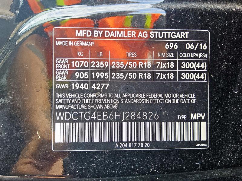 2017 MERCEDES-BENZ GLA 250 WDCTG4EB6HJ284826