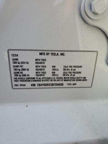 2025 TESLA MODEL Y 7SAYGDEE3SF264038