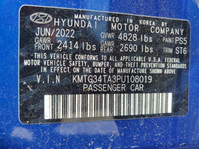 2023 GENESIS G70 BASE KMTG34TA3PU108019