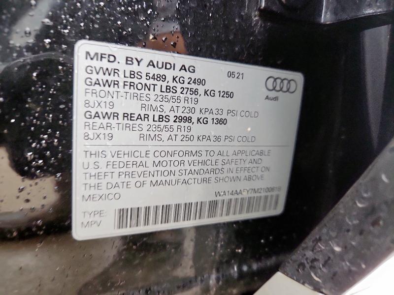 2021 AUDI Q5 SPORTBA WA14AAFY7M2100618