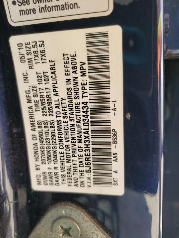 2010 HONDA CRV - 5J6RE3H3XAL034434