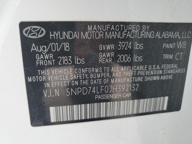 2018 HYUNDAI ELANTRA SE - 5NPD74LF0JH392132