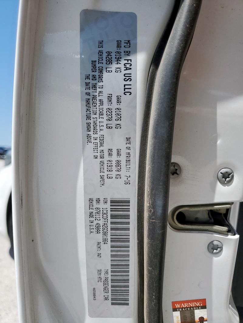 2016 DODGE DART SXT S 1C3CDFFA2GD801864